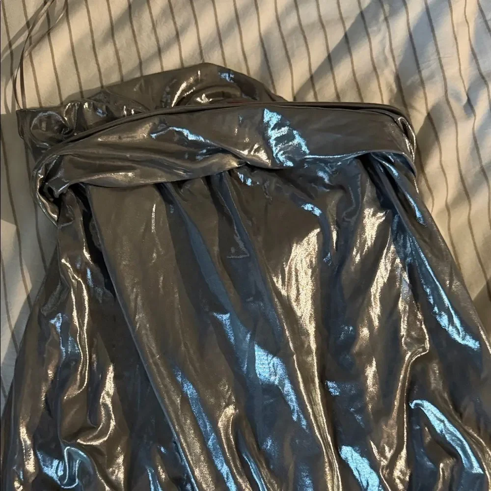 Diesel Shiny Gray High-Waisted Skirt M - Picture 9 of 10